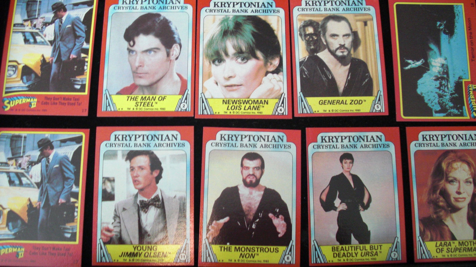 lot of 10 vintage superman cards: superman lot