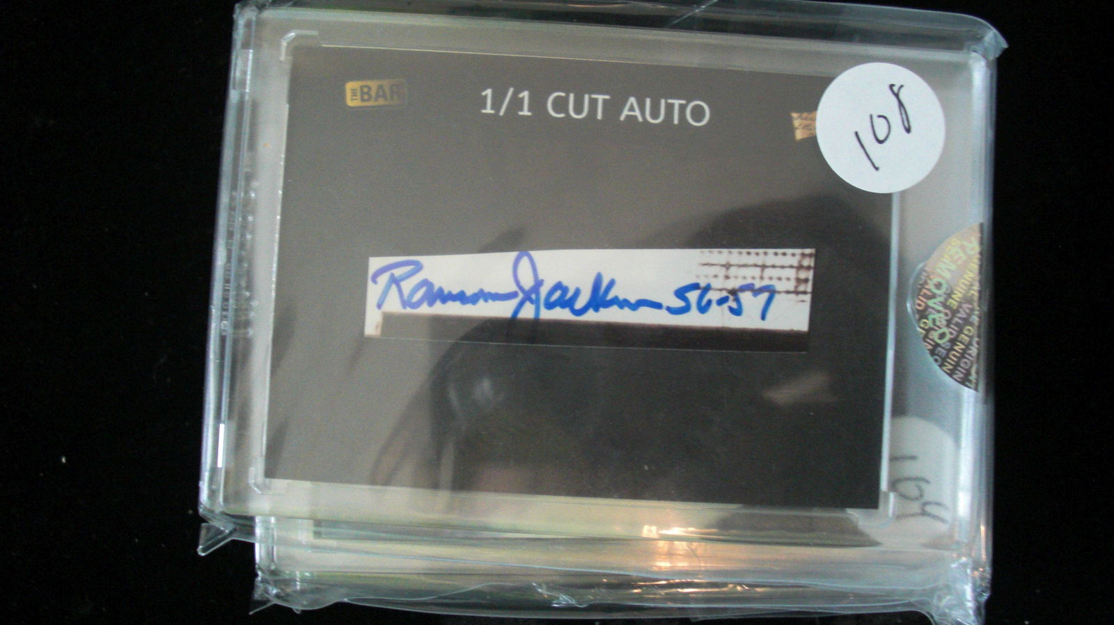 the bar 1/1 randy jackson dodgers auto card (1 of 1)