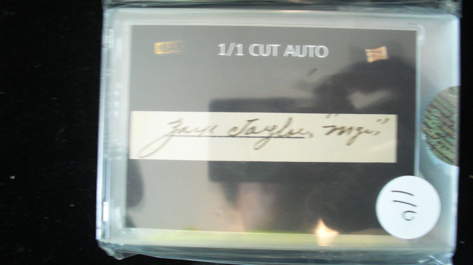 the bar 1/1 zack taylor 1939 san antonio baseball auto (1 of 1)