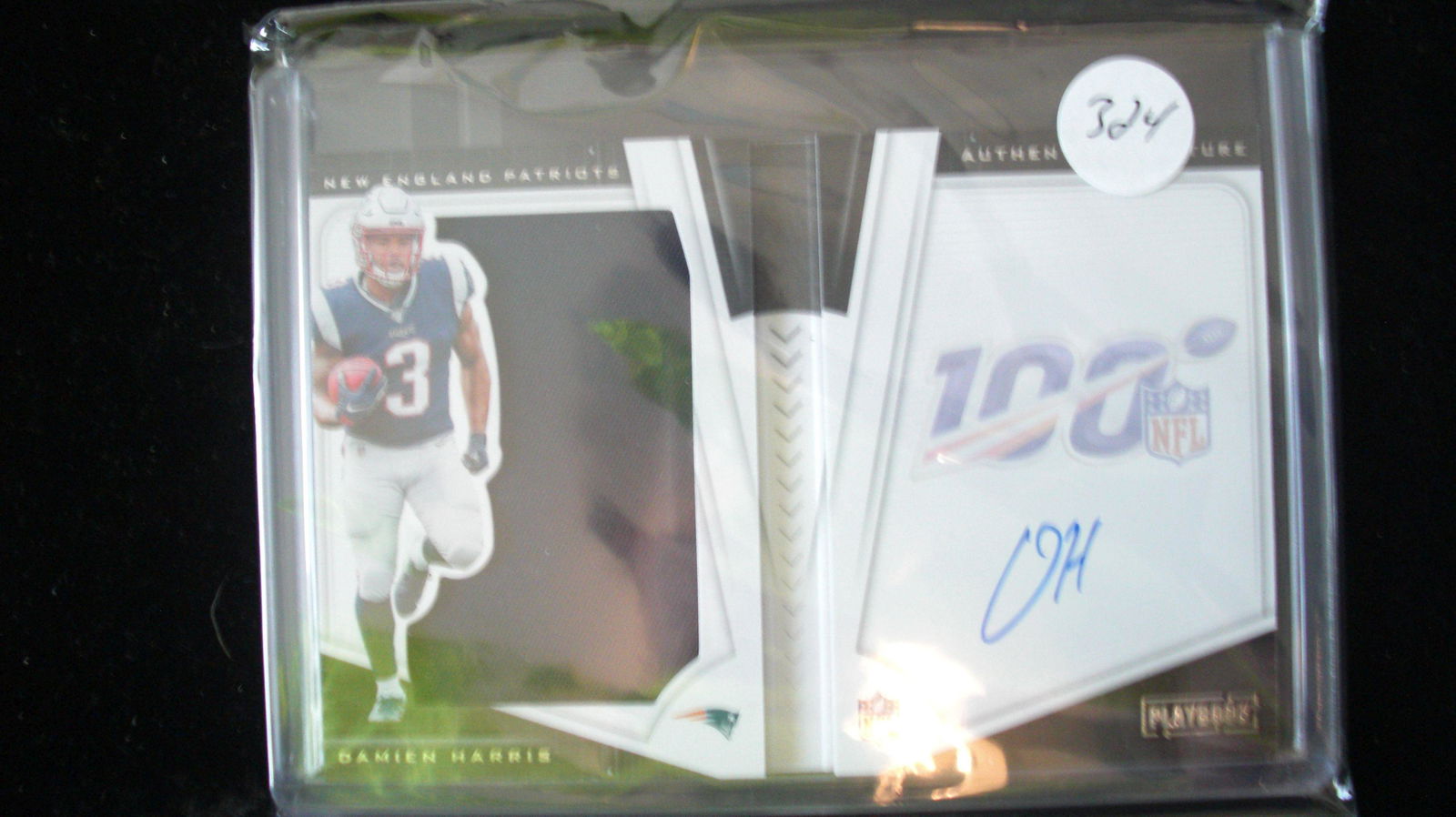 damien harris patch jersey signatrure card rookie (1 of 1)