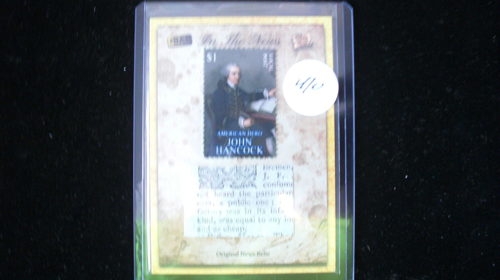 the bar 1/1 stamp and relic john hancock limited (1 of 1)