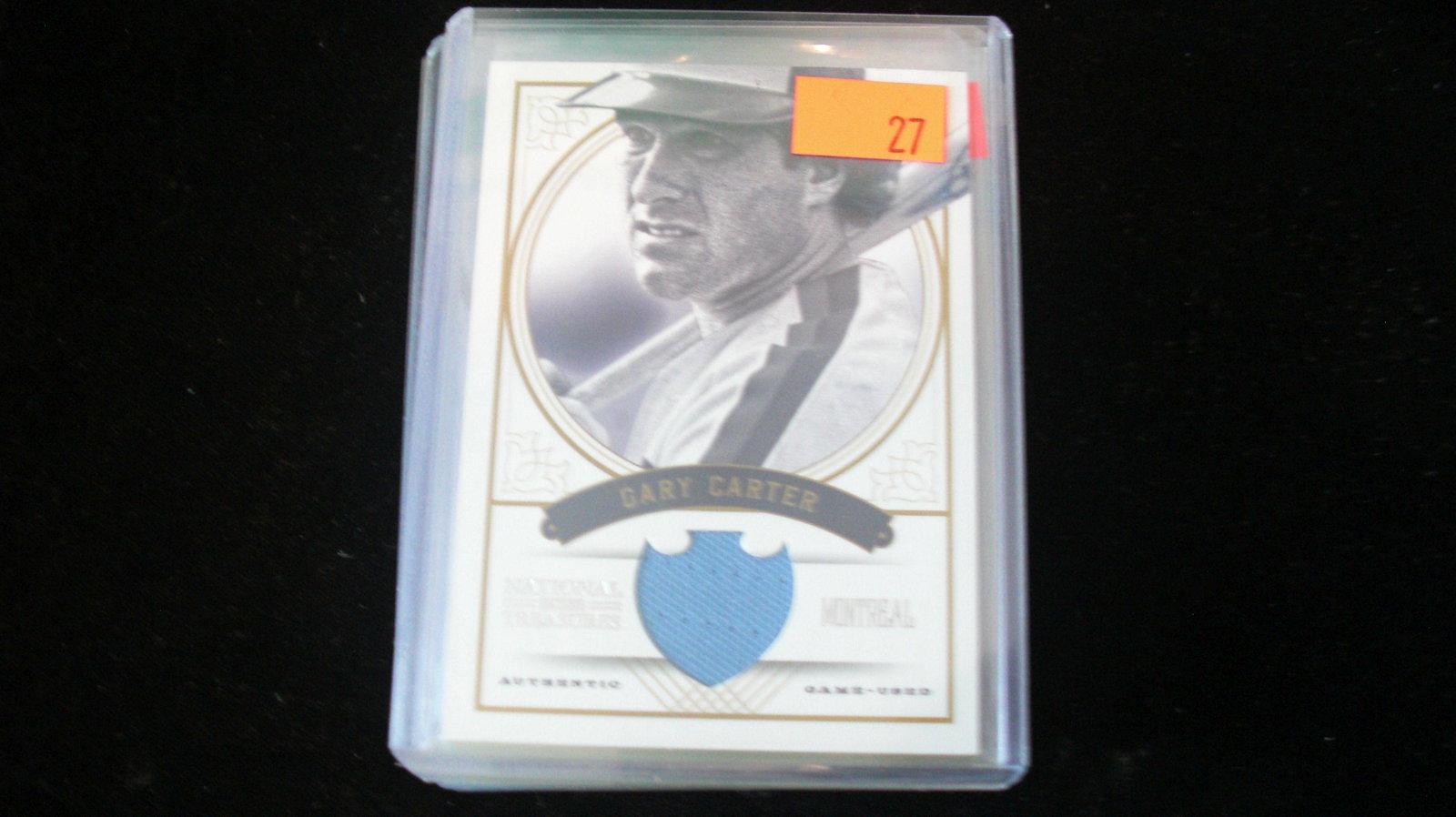 naitonal treasures gary carter jersey #84/99: in top loader