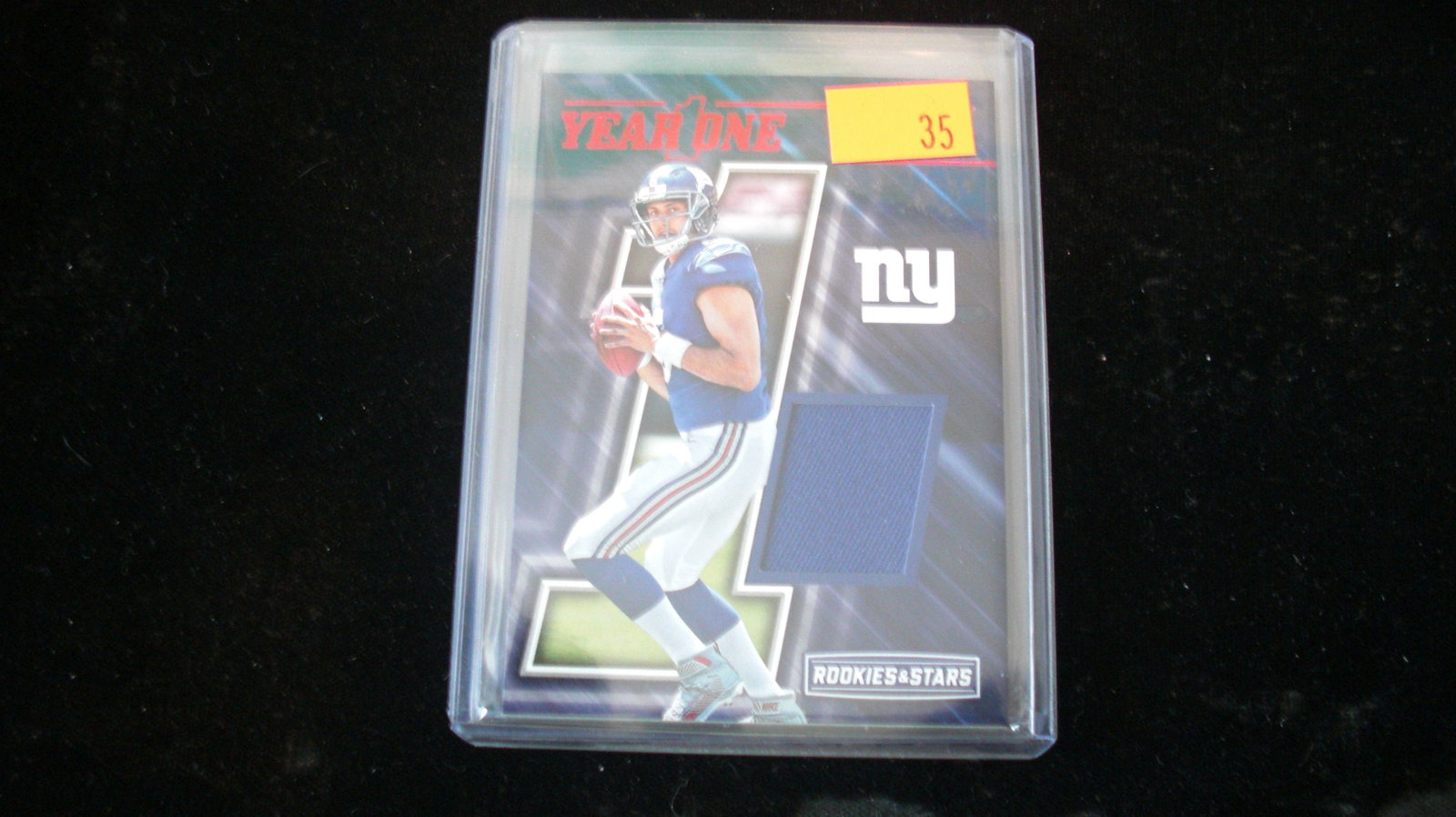 davis webb jersey card giants: in top loader