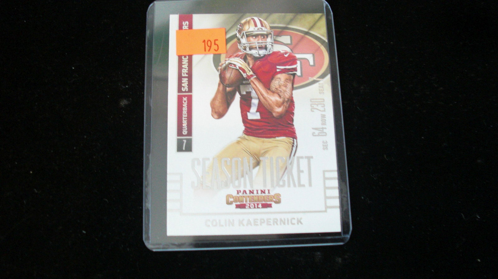 colin kaepernick season ticket no.3: 49'rs