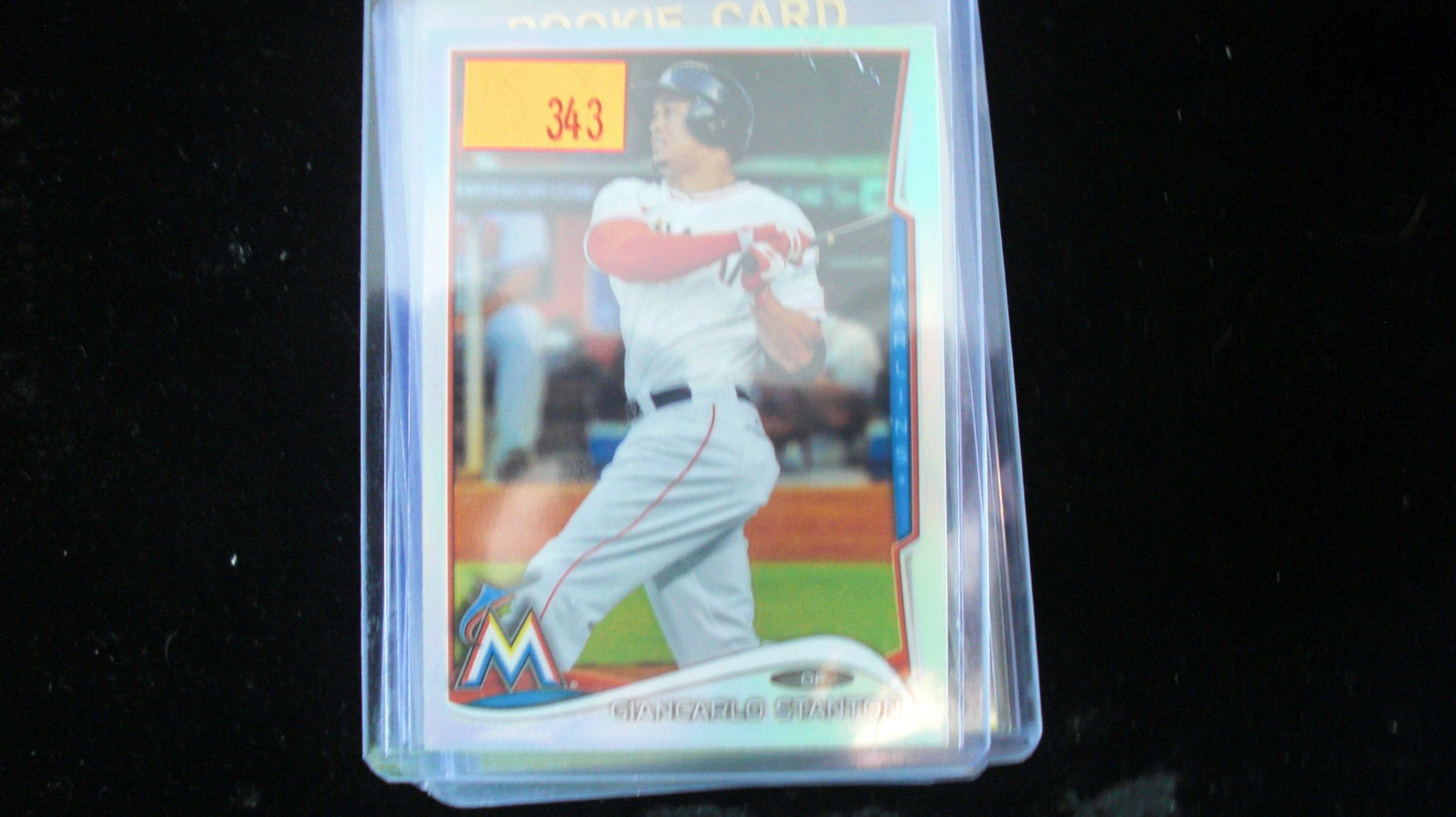 giancarlo stanton miami marlins: in top loader