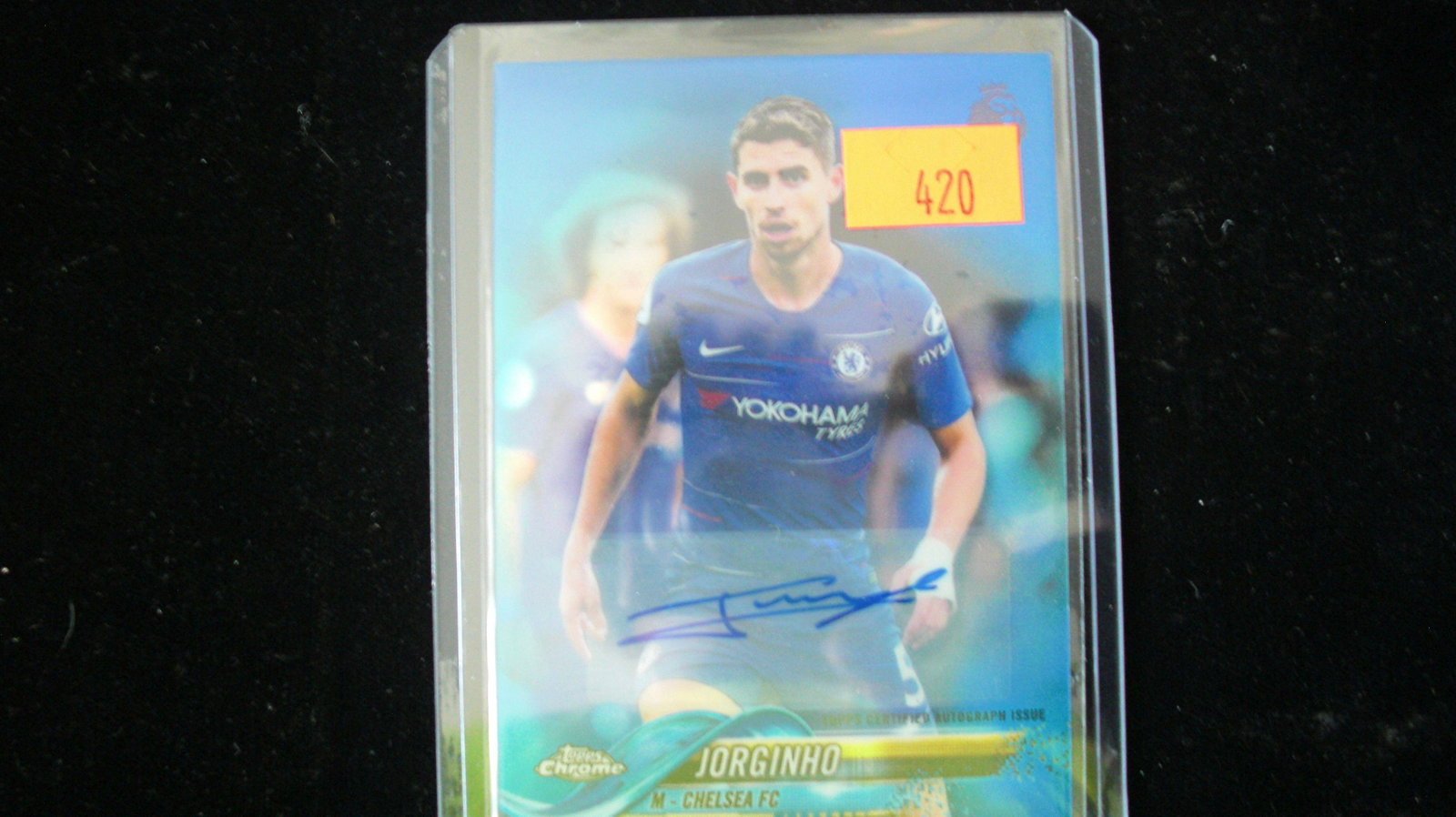 jorginho signature soccer card #145/150: soccer