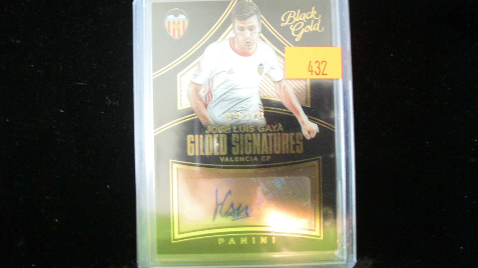 jose luis gaya black gold signature #008/149: soccer
