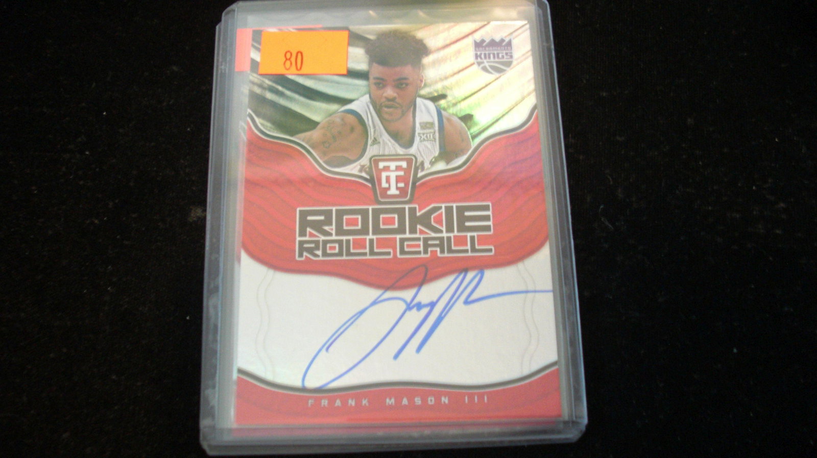 frank mason III rookie signature: in top loader