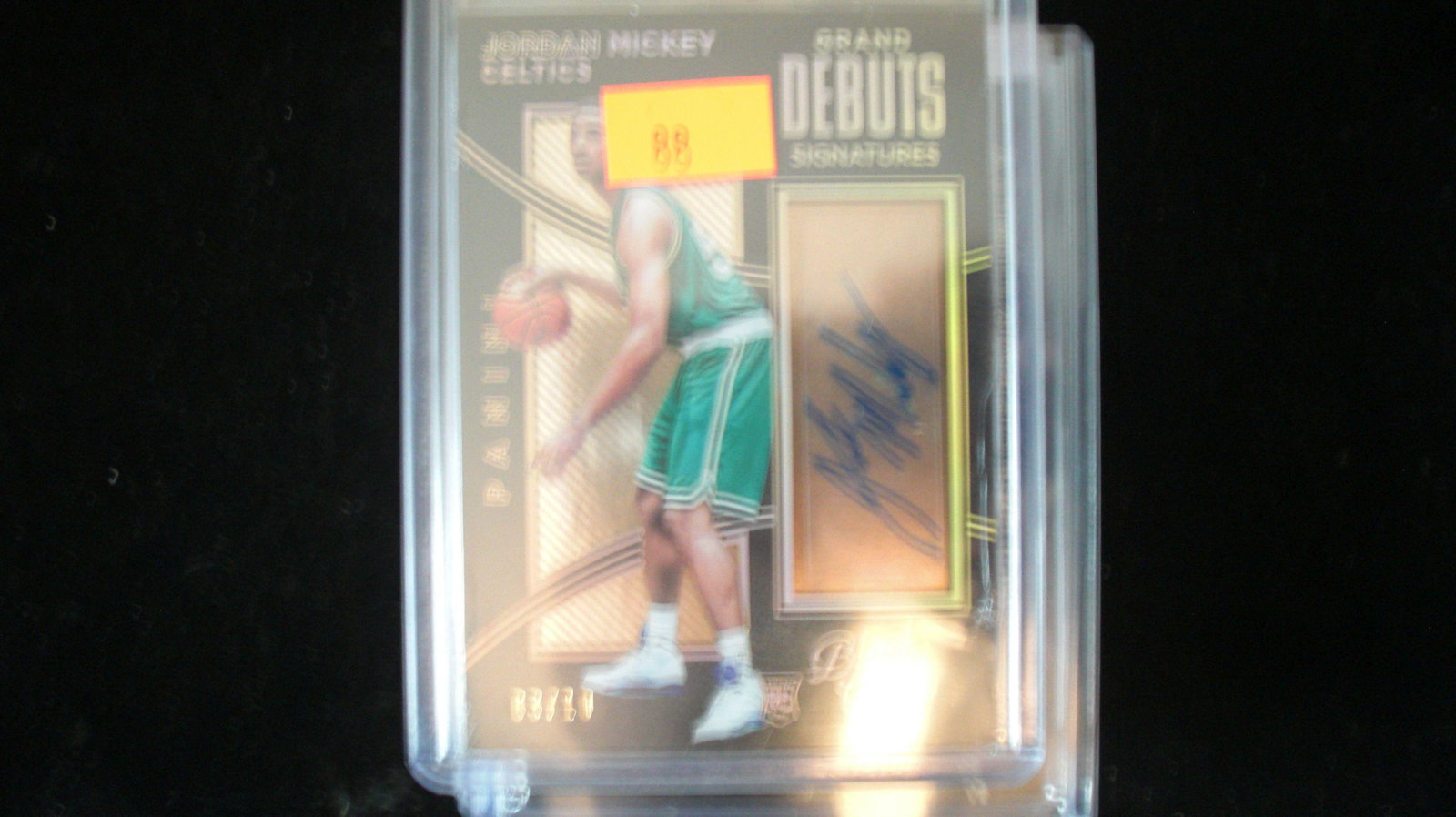 black gold jordan mickey signature #03/10 rookie: in top loader