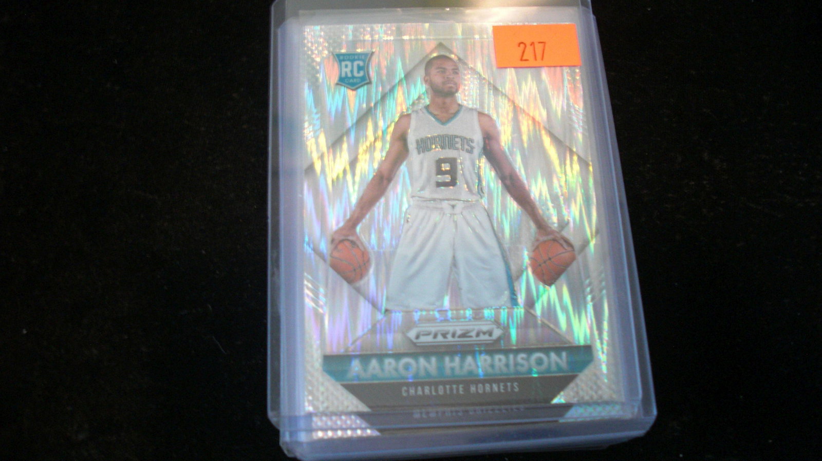 aaron harrison rookie prizm: in top loader