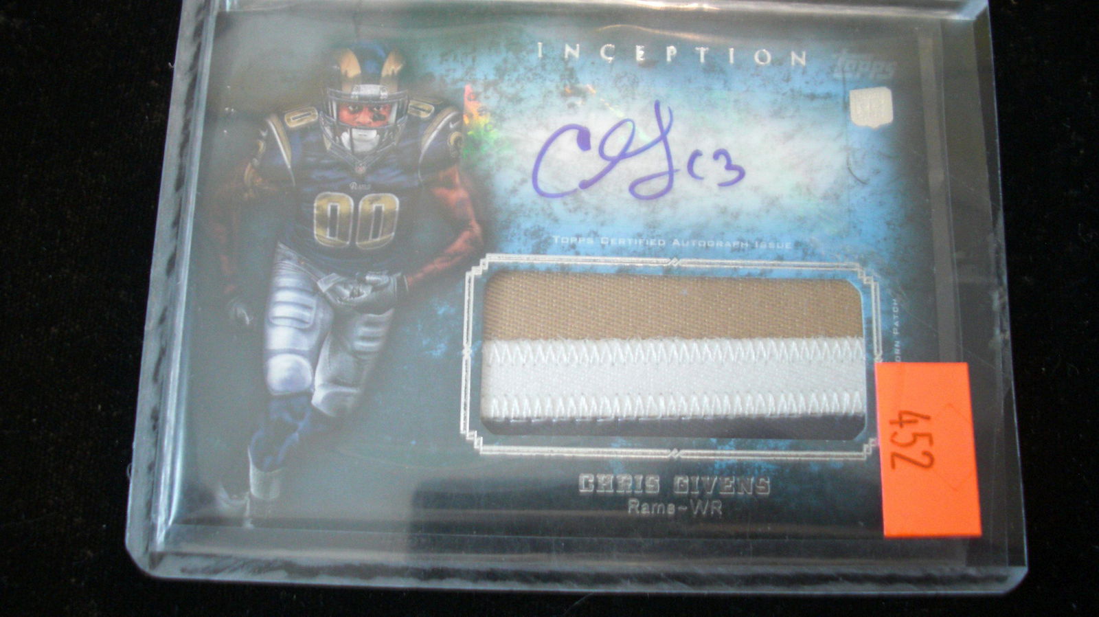 chris givens signature/jersey inception rookie (1 of 1)