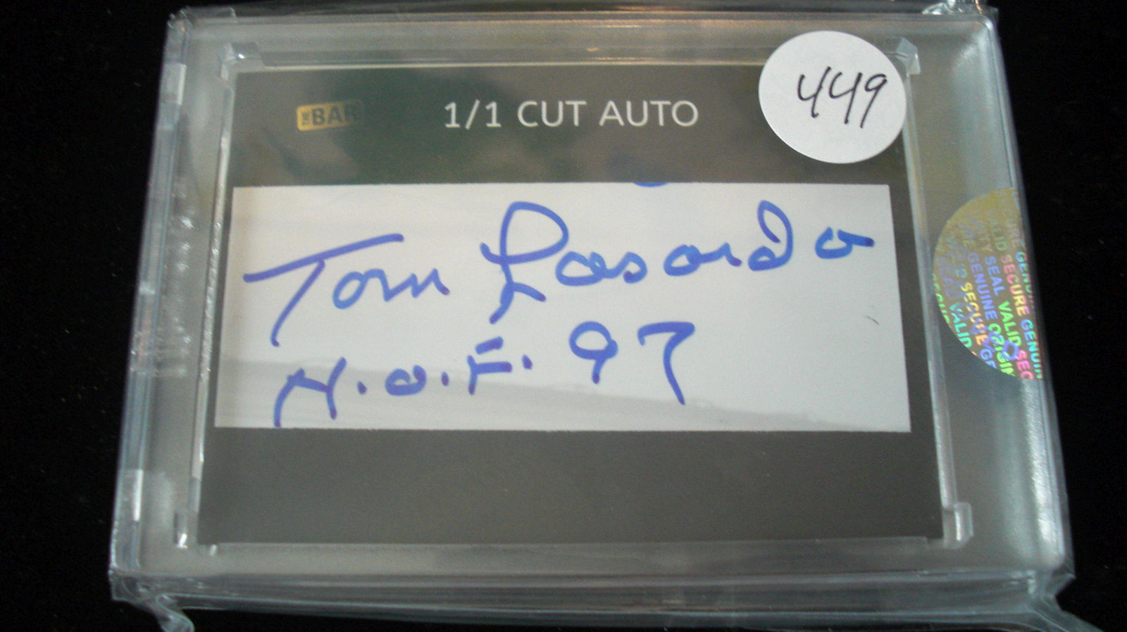 the bar 1/1 tommy lasorda autograph hof (1 of 1)