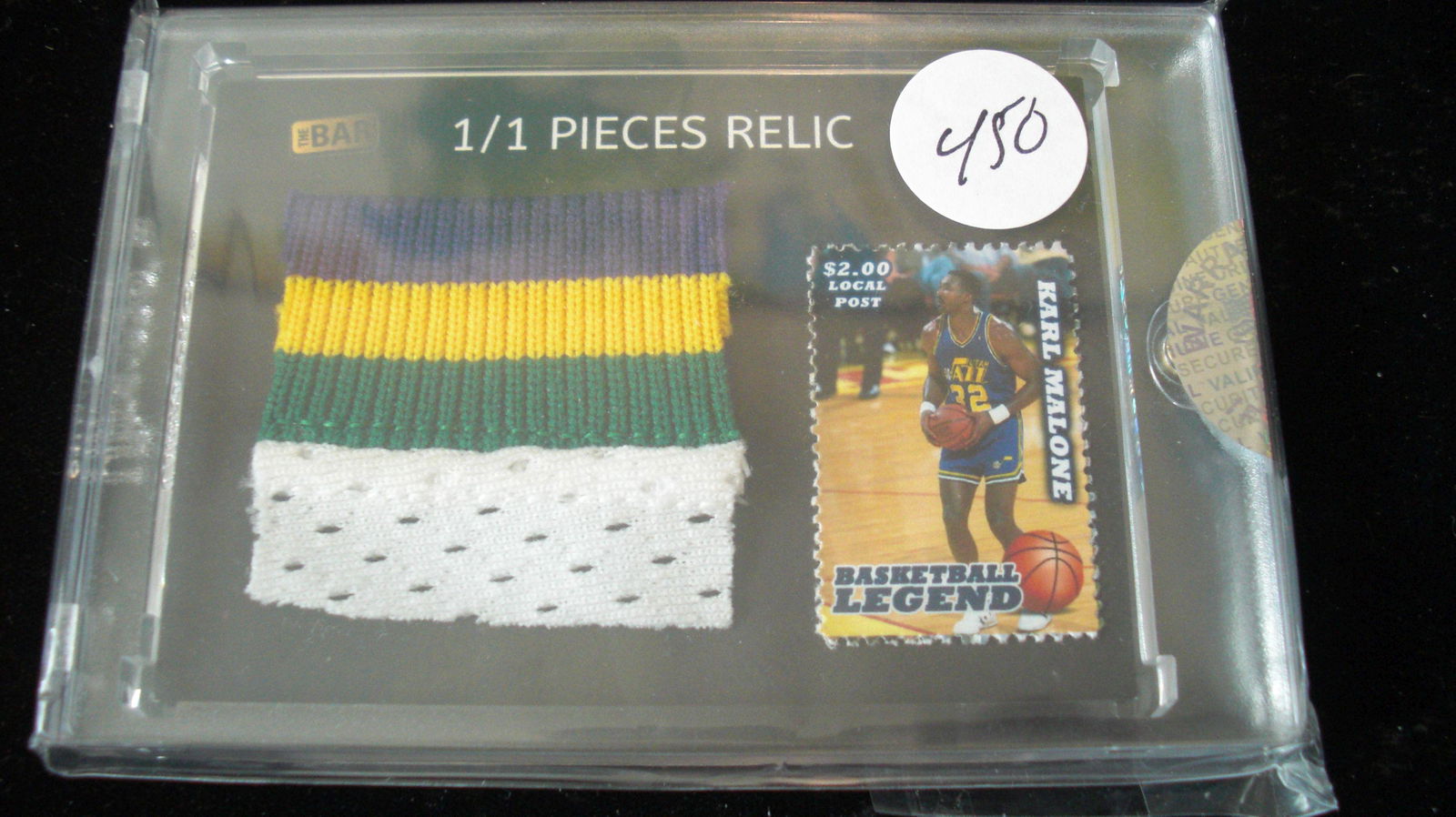 the bar 1/1 relic jersey karl malone mail man (1 of 1)