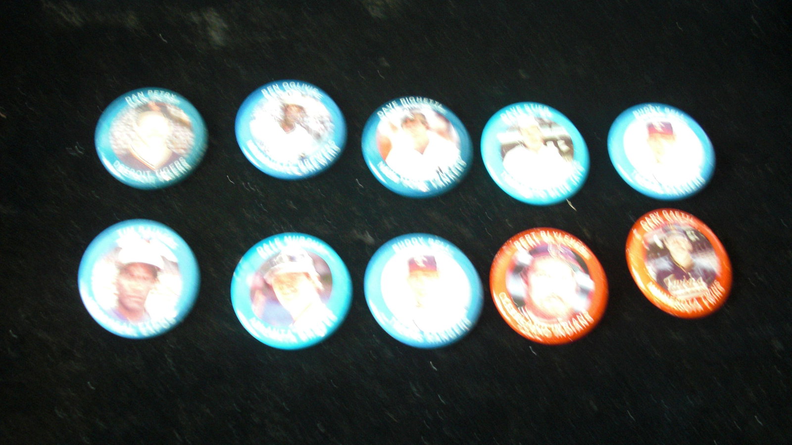 lot of 10 novelty baseball pinback buttons: rare lot
