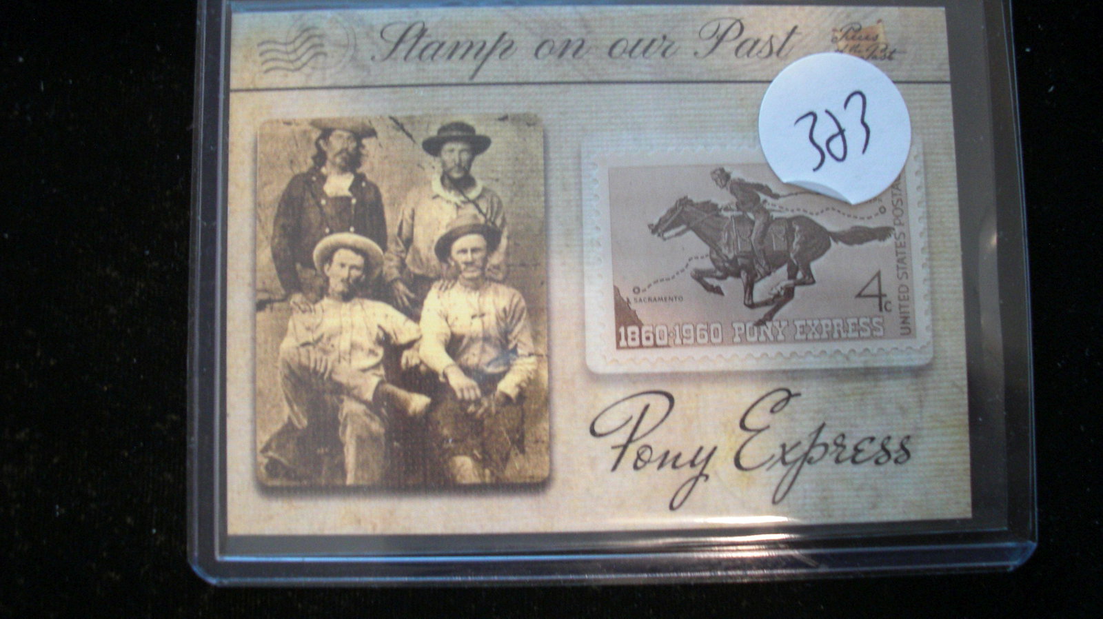 the bar 1/1 pony express stamp piece of the past relic: in top loader