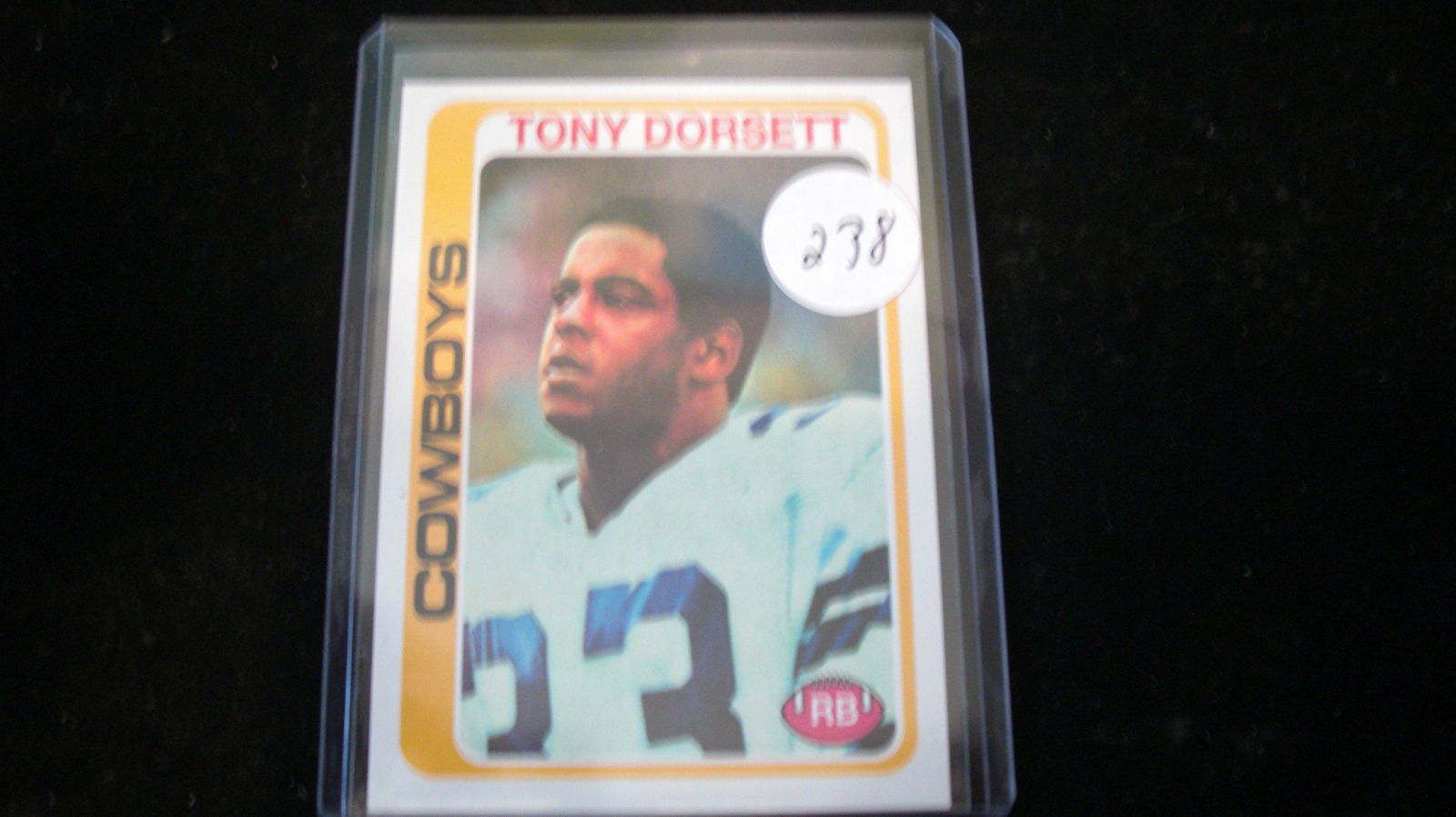 2010 topps tony dorsett: in top loader