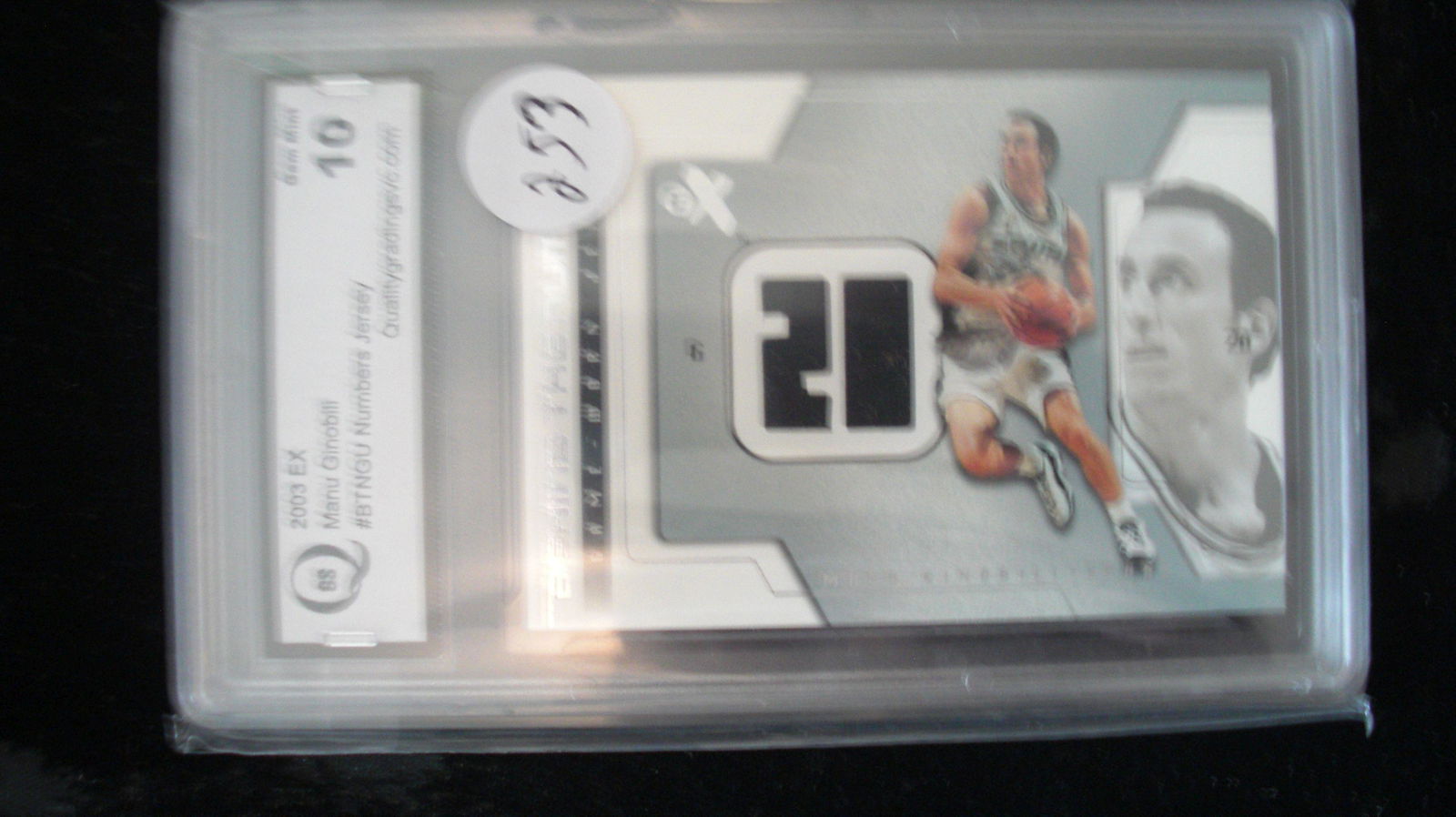 gs graded 2003 manu ginobili mint 10 jersey (1 of 1)