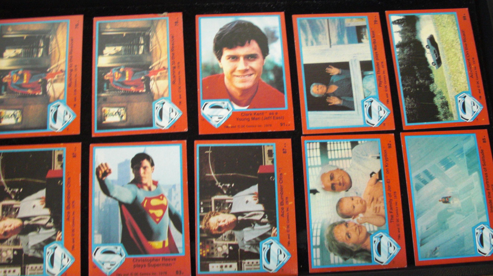 lot of 10 superman cards: superman