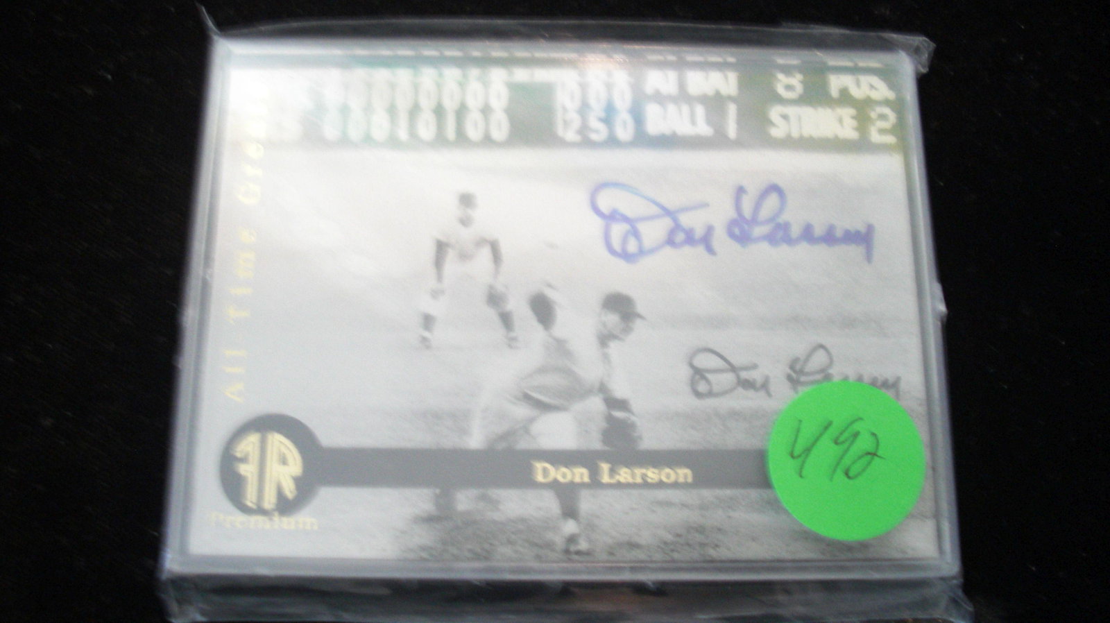 don larson signature card #425/2000: in hard plastic case