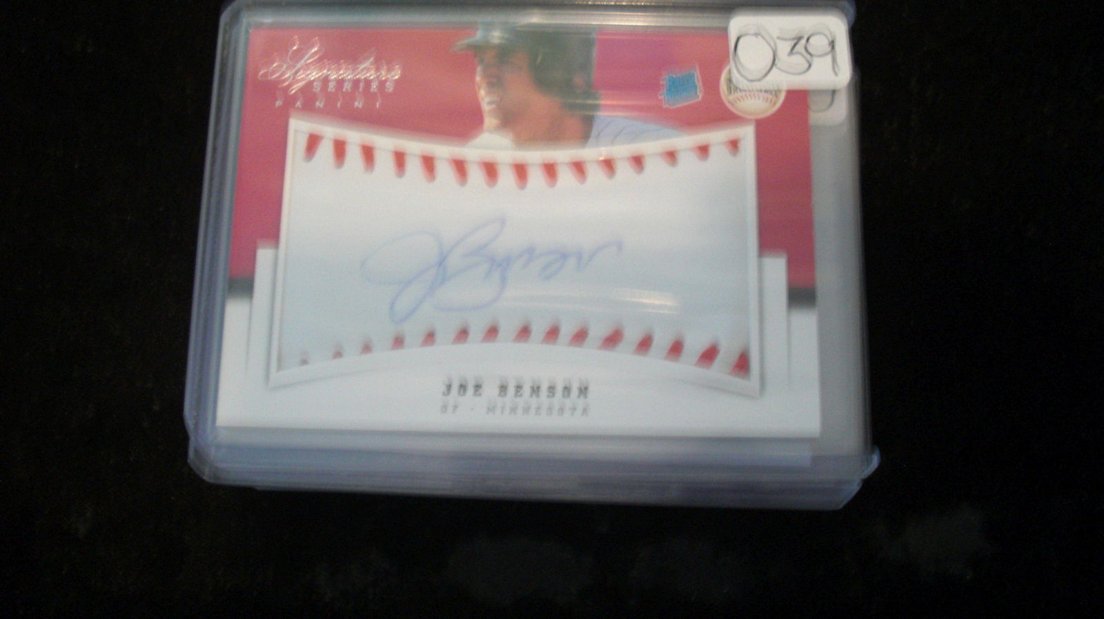rated rookie sweet spot signature numbered 299: Joe Benson