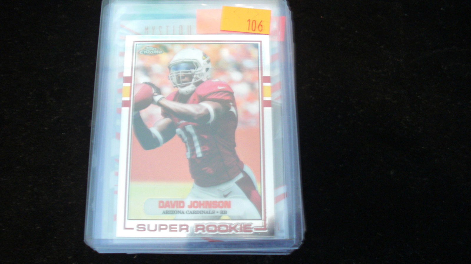 david johnson super rookie: in top loader