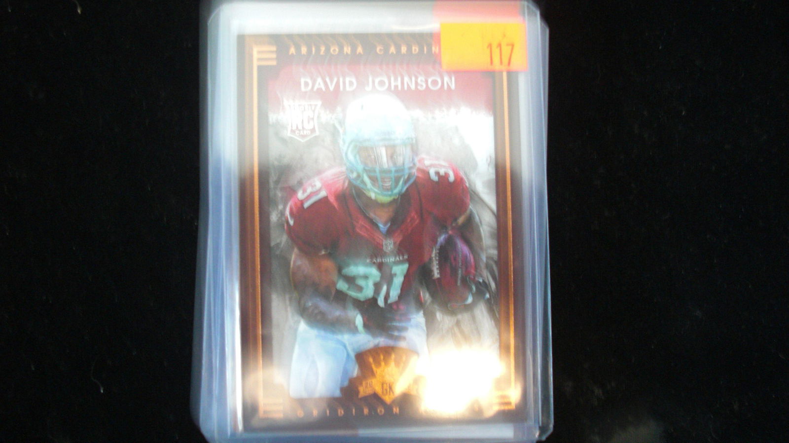 david johnson rookie: in top loader