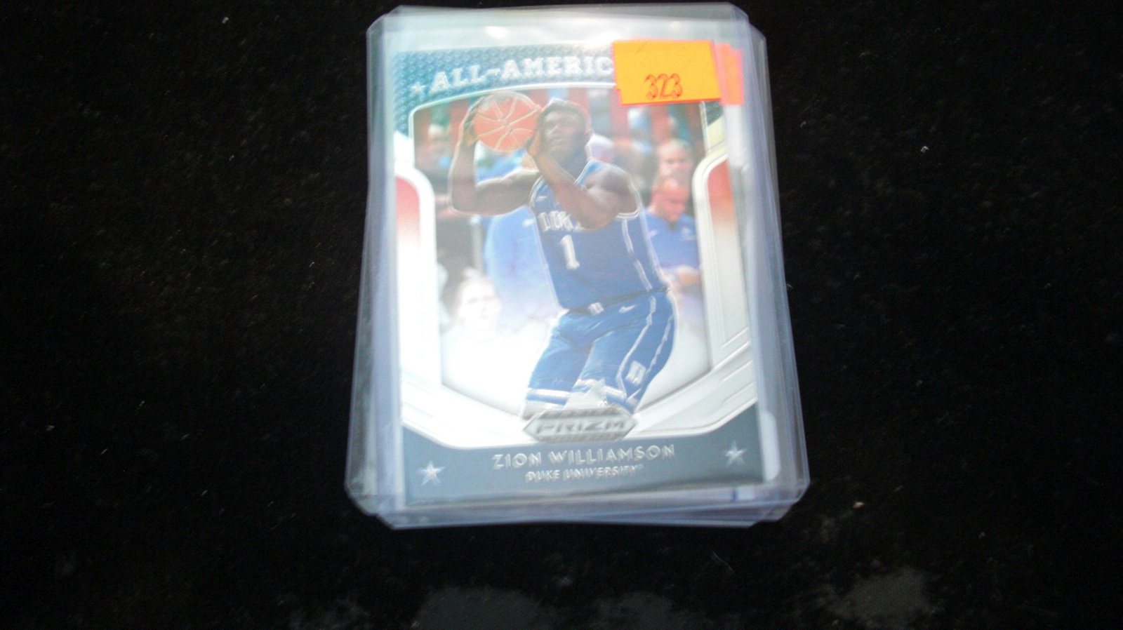 zion williamson all american prizm: in top loader