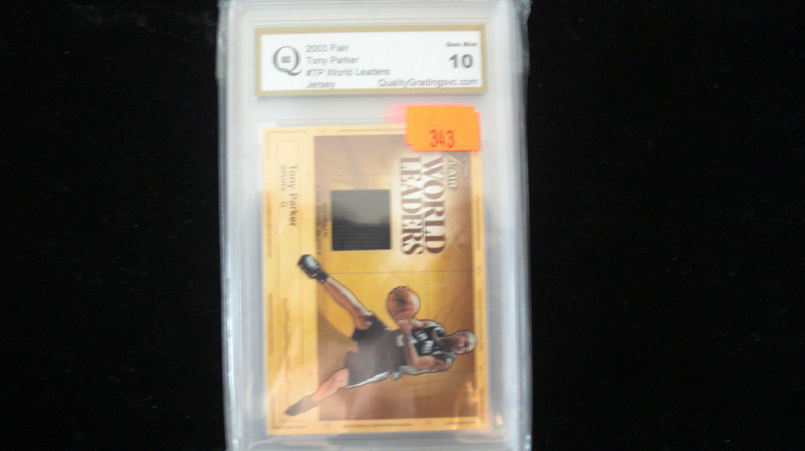 gs graded 2003 tony parker jersey mint 10 (1 of 1)