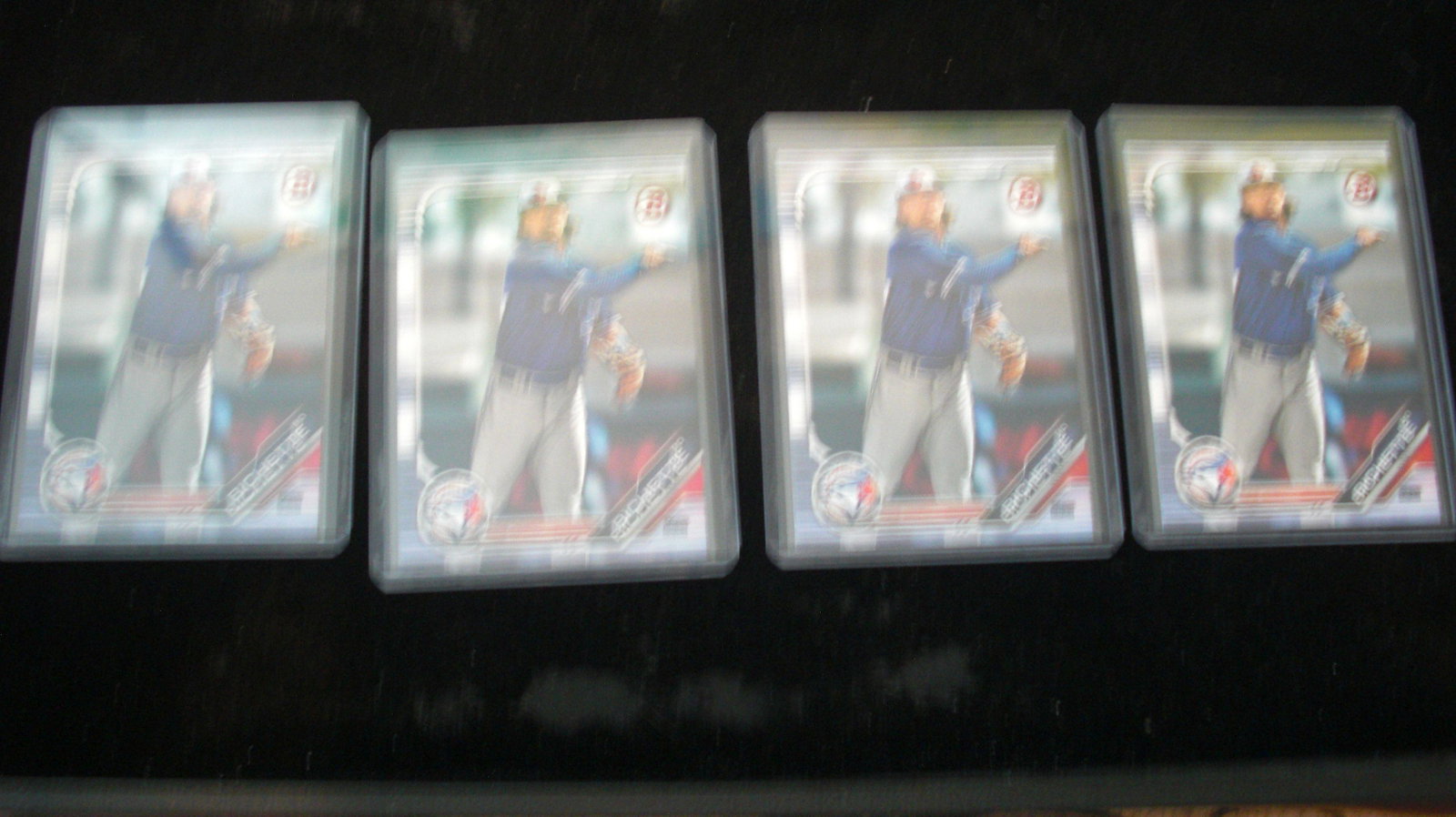 lot of 4 bo bichette cards: in top loader