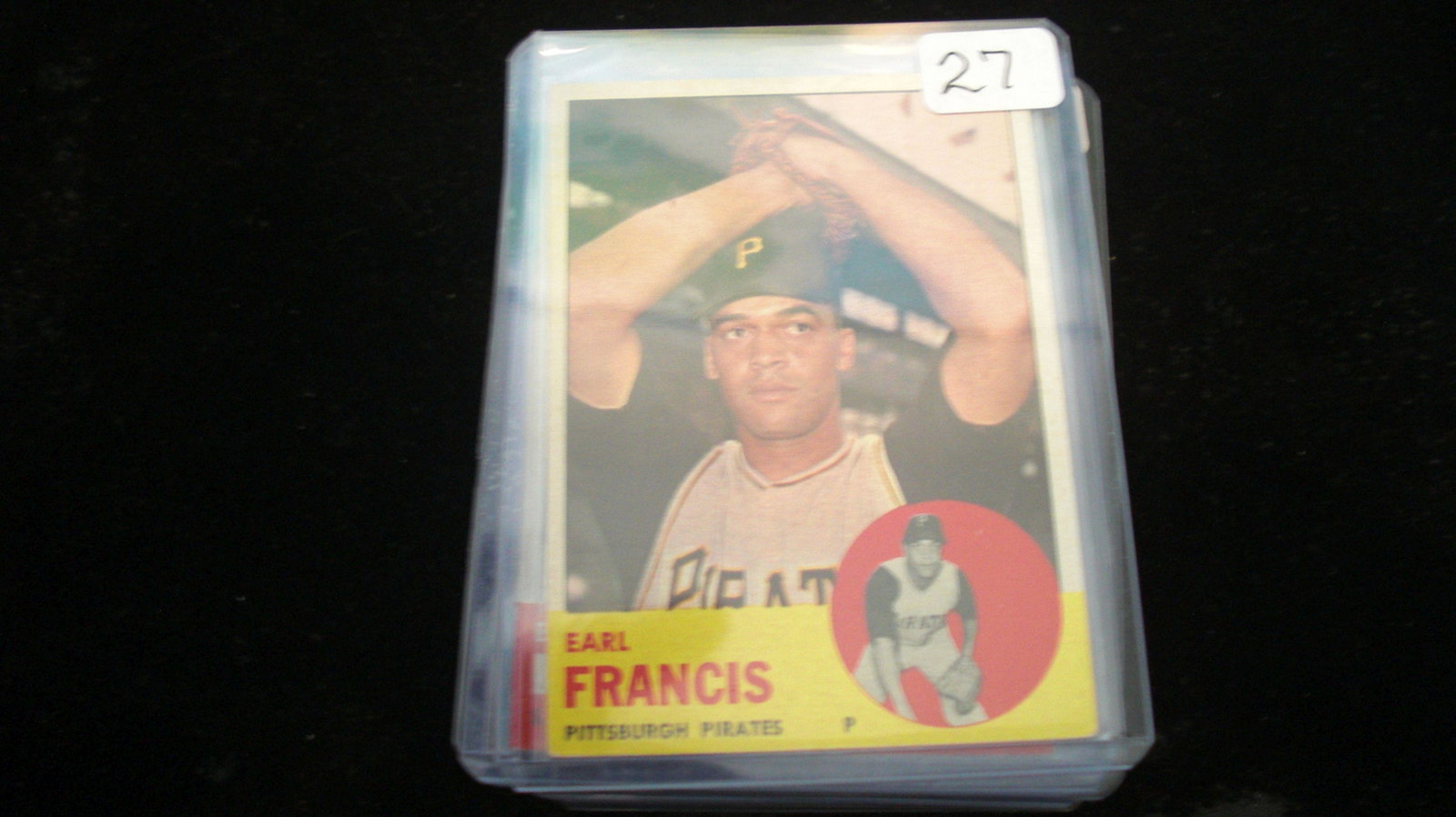 3 1963 Eddie, Bob, Earl: 3 1963 Cards Eddie Bressoud, Bob Bolin, & Earl Francis