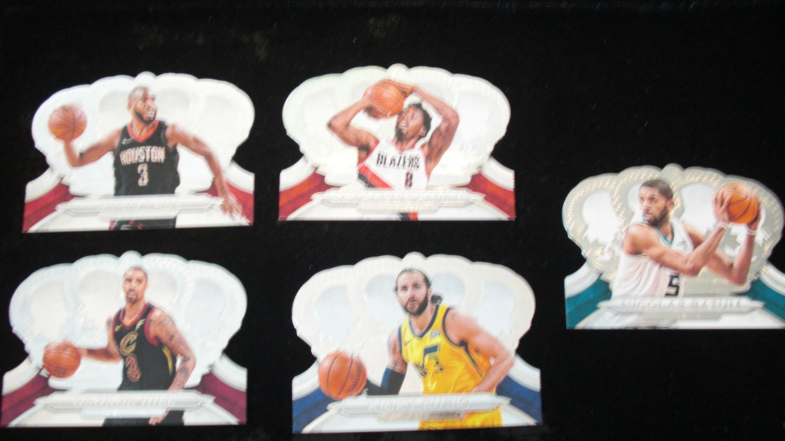lot of 5 crown royale basketball cards: crown cards