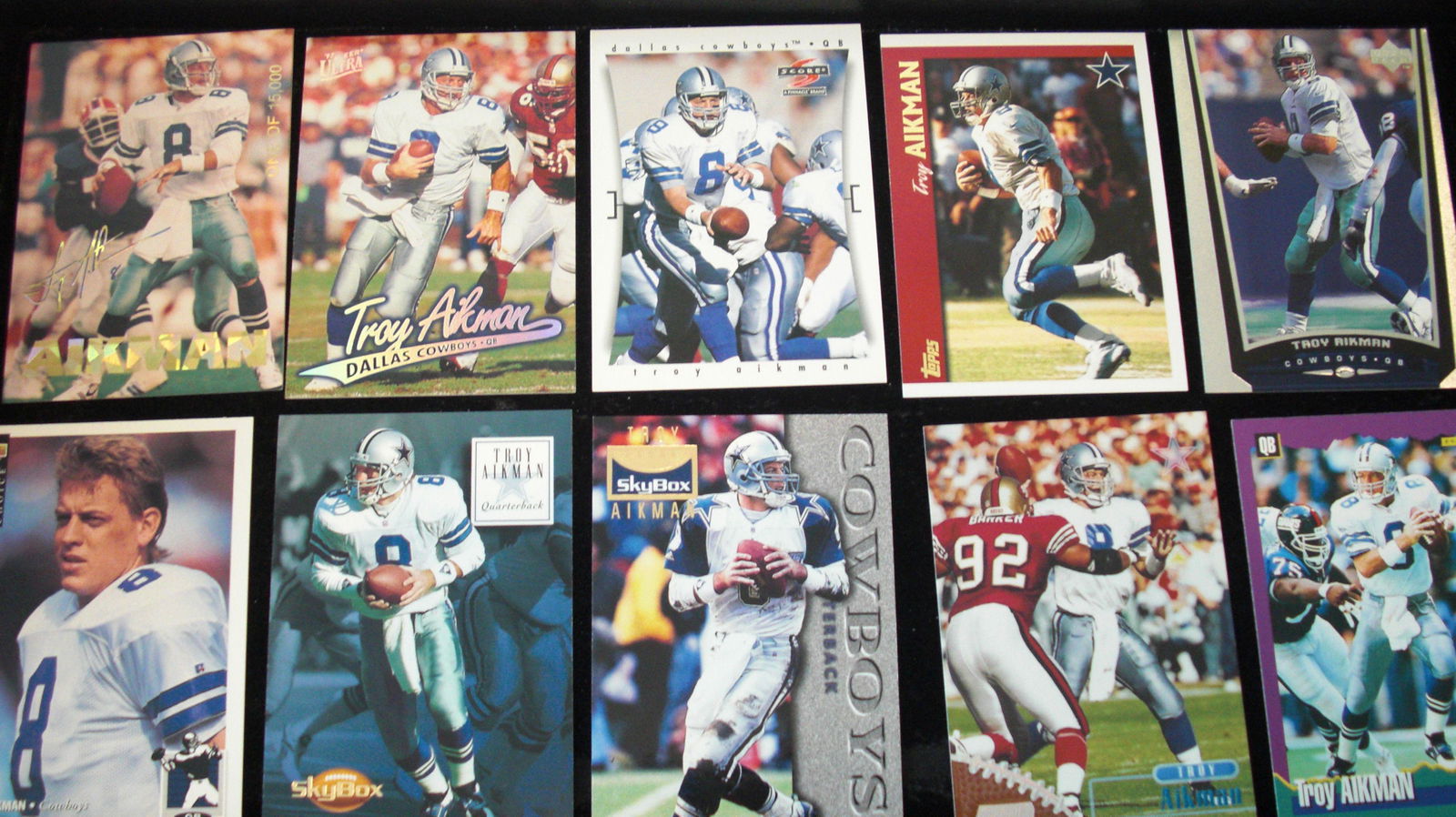 lot of 10 troy aikman cards (1 of 1)