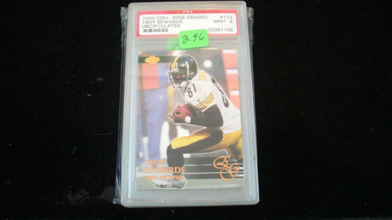psa graded 2000 troy edwards mint 9 (1 of 1)