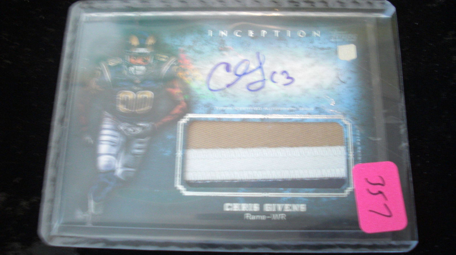 chris givens signature/jersey inception rookie (1 of 1)