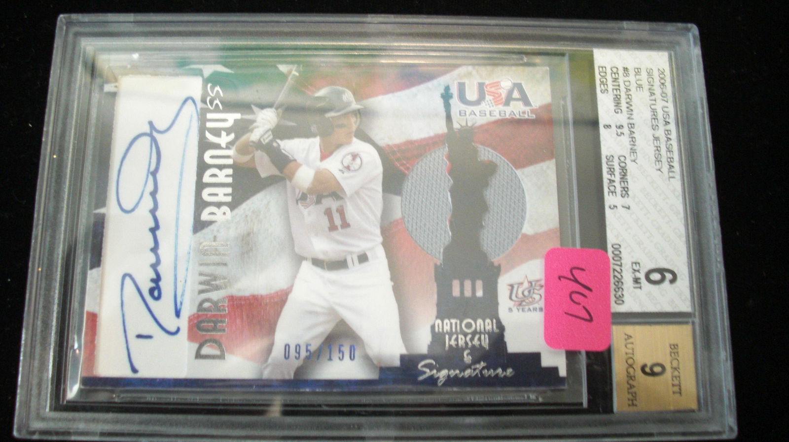 beckett graded darwin barney mint 6 (1 of 1)