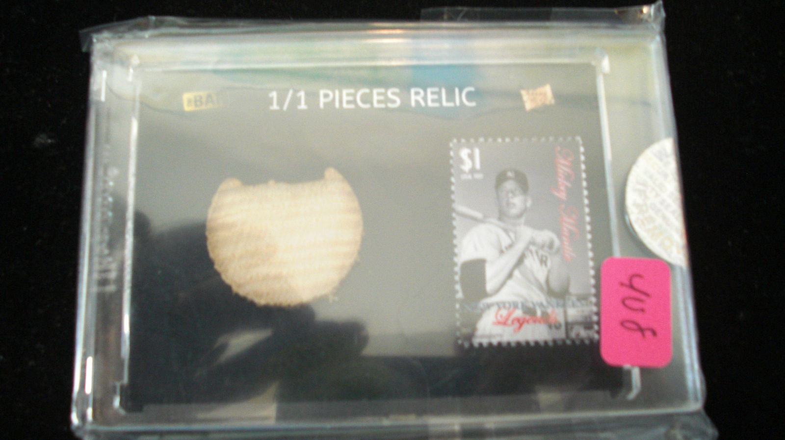 the bar 1/1  mickey mantle stamp and bat relic (1 of 1)