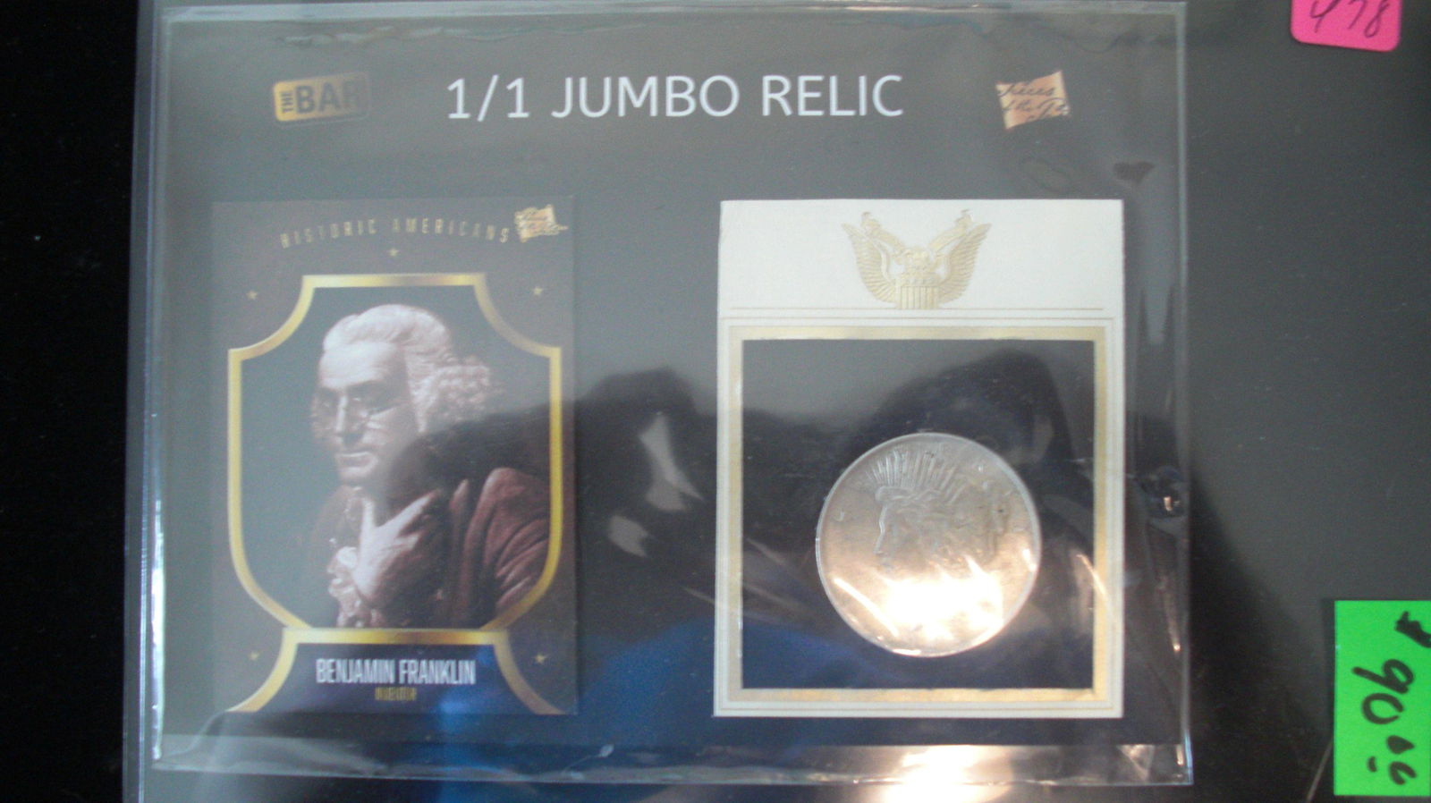 the bar 1/1 benjamin franklin jumbo relic with 1922 (1 of 1)