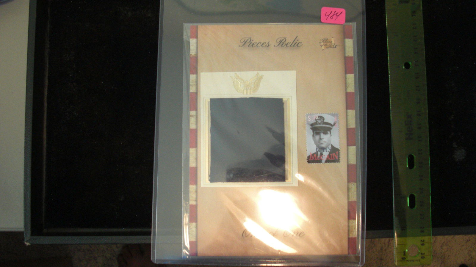 the bar 1/1 jumbo relic john mcain fabric and stamp (1 of 1)
