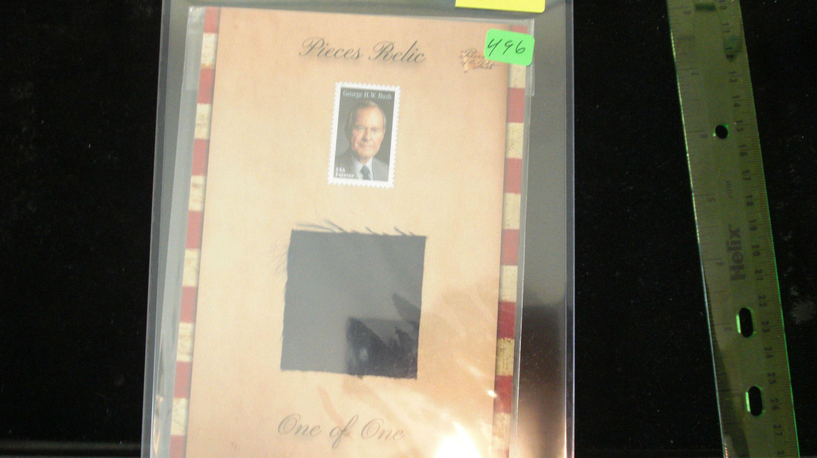 the bar 1/1 george bush stamp and relic (1 of 1)