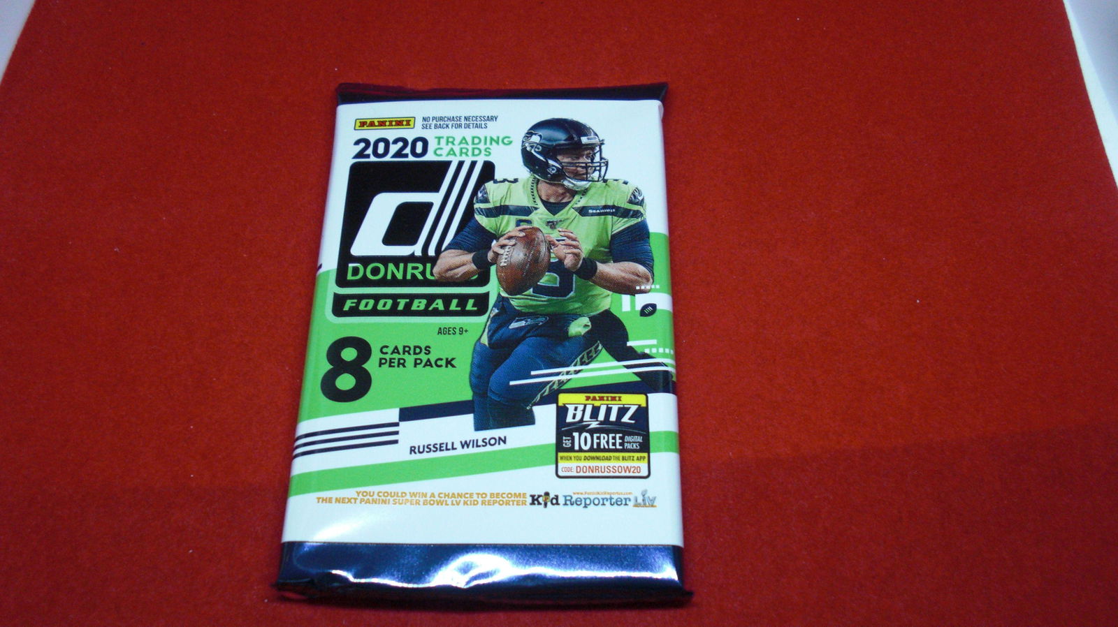 2020 unopened pack of football cards (1 of 1)
