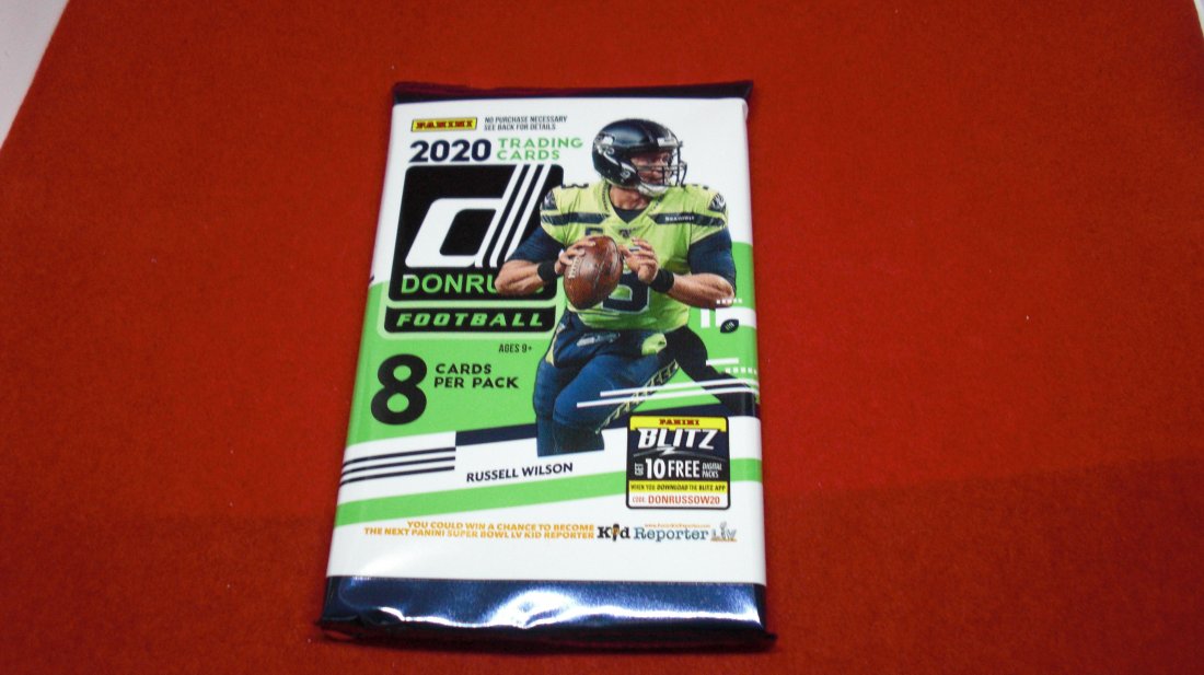 2020 unopened pack of football cards (1 of 1)