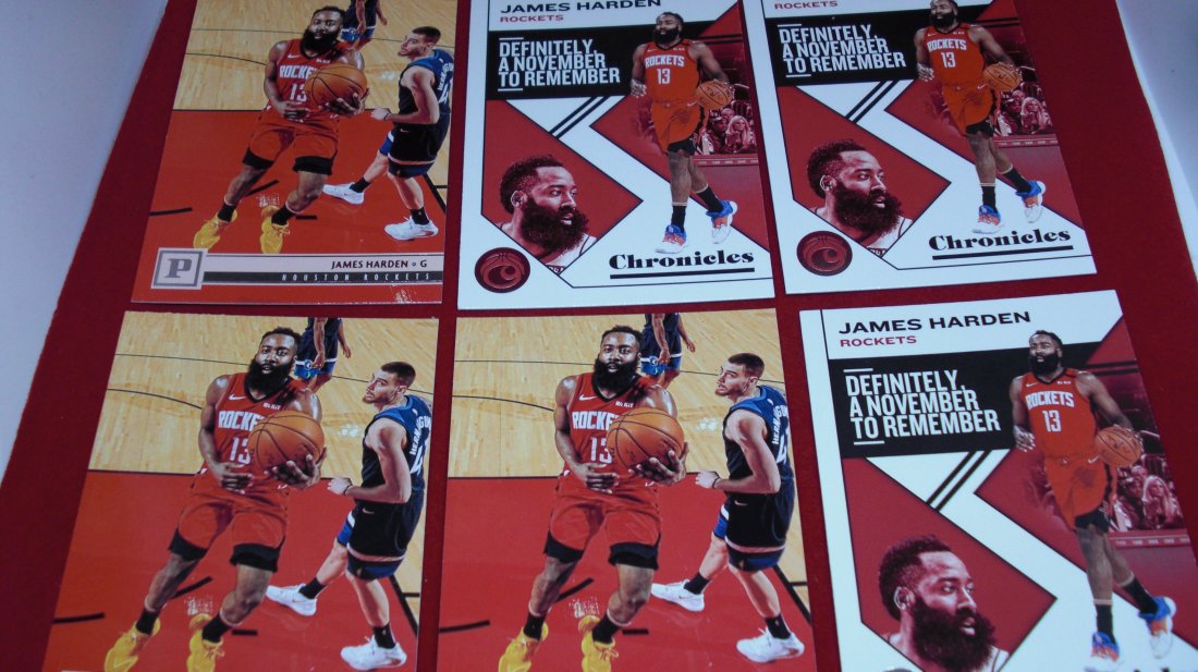 lot of 6 james harden cards (1 of 1)