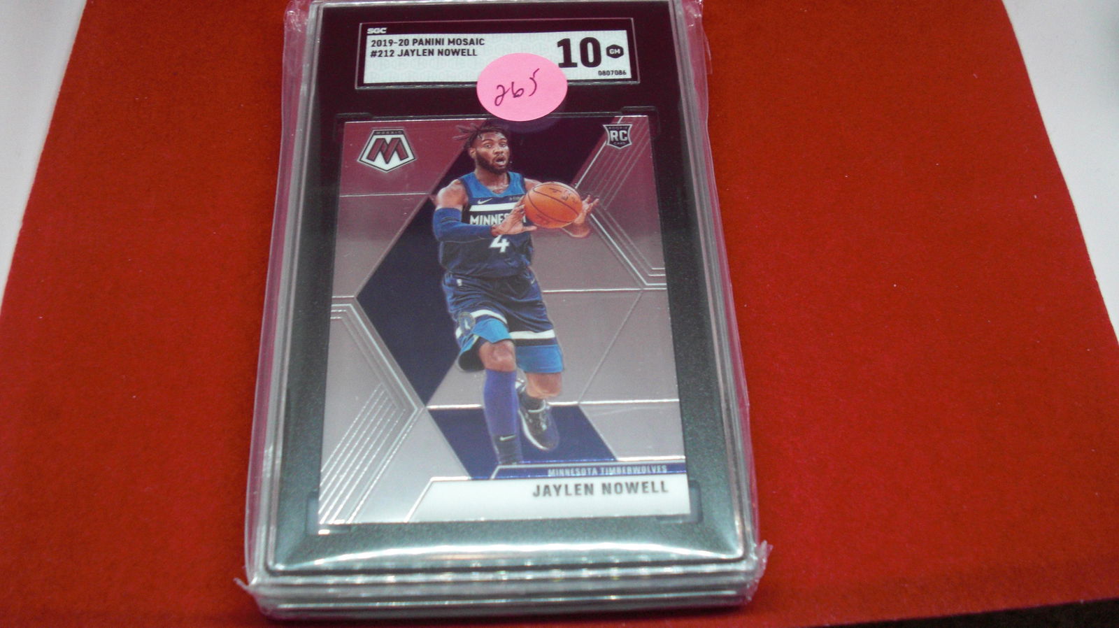sgc graded 2019/20 jaylen nowell rookie mint 10 (1 of 1)