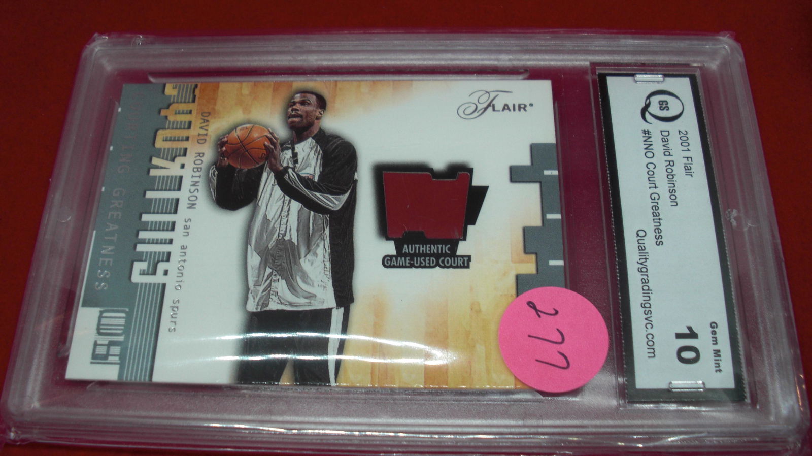 gs graded 2001 david robinson court relic mint 10 (1 of 1)