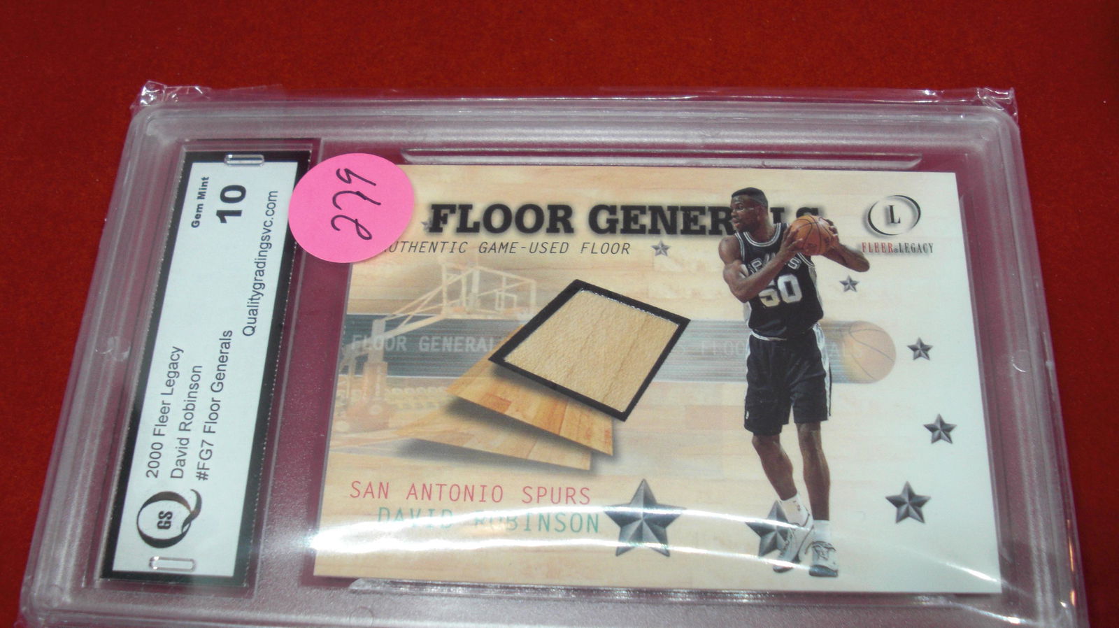 gs graded 2000 david robinson mint 10 game used floor (1 of 1)