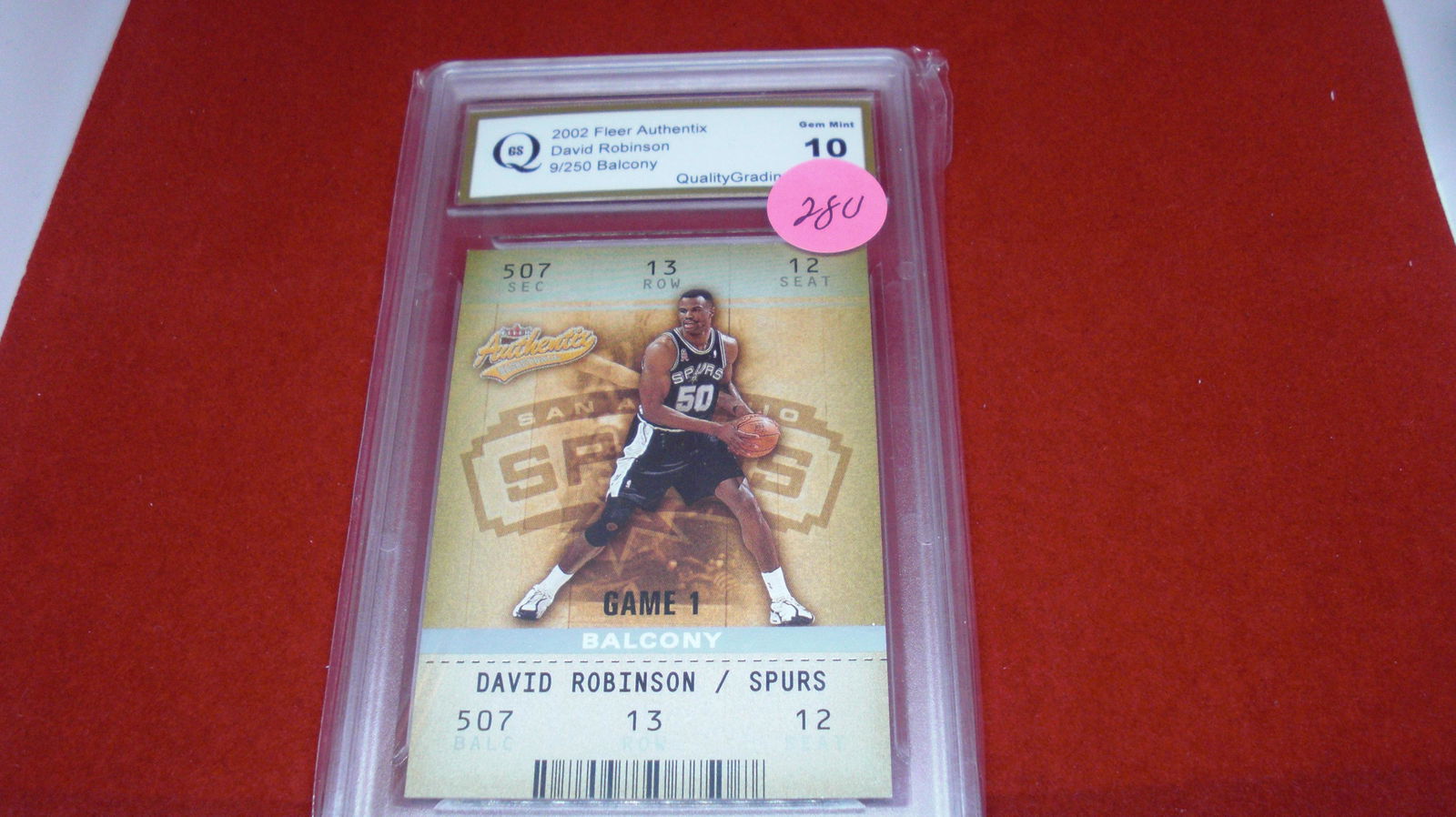 gs graded 2002 david robinson #09/250 mint 10 (1 of 1)