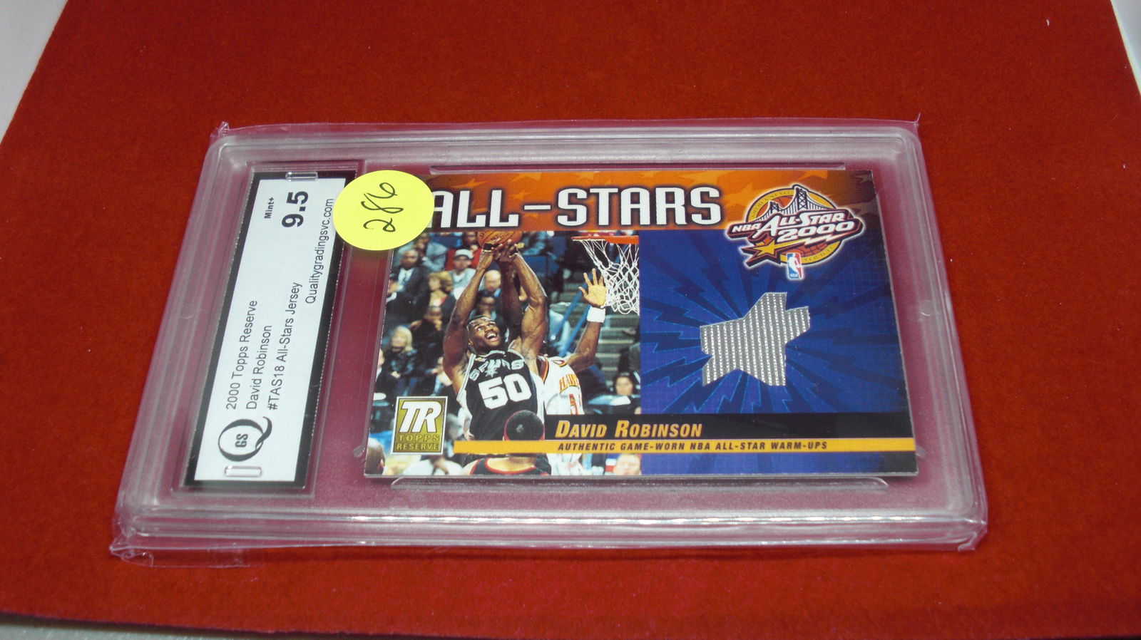 gs graded 2000 david robinson all star jersey card mint (1 of 1)