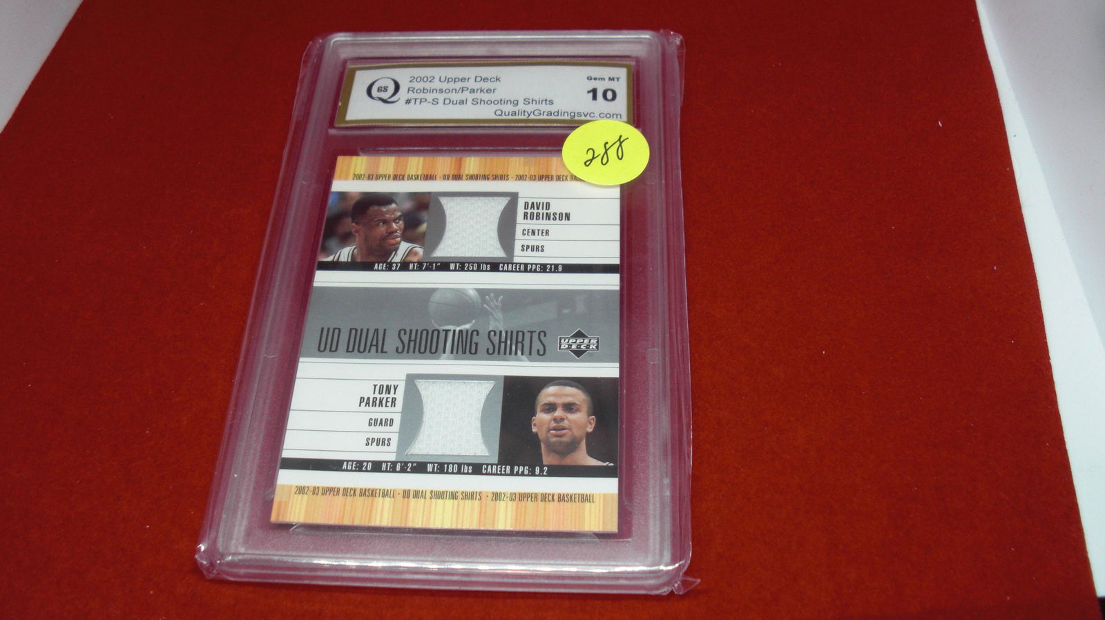 gs graded 2002 robinson/parker mint 10 dual jersey (1 of 1)