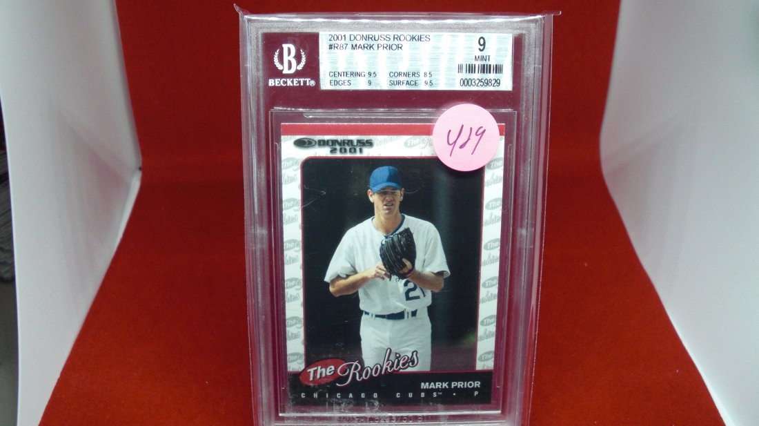 beckett graded 2001 mark prior mint 9 (1 of 1)
