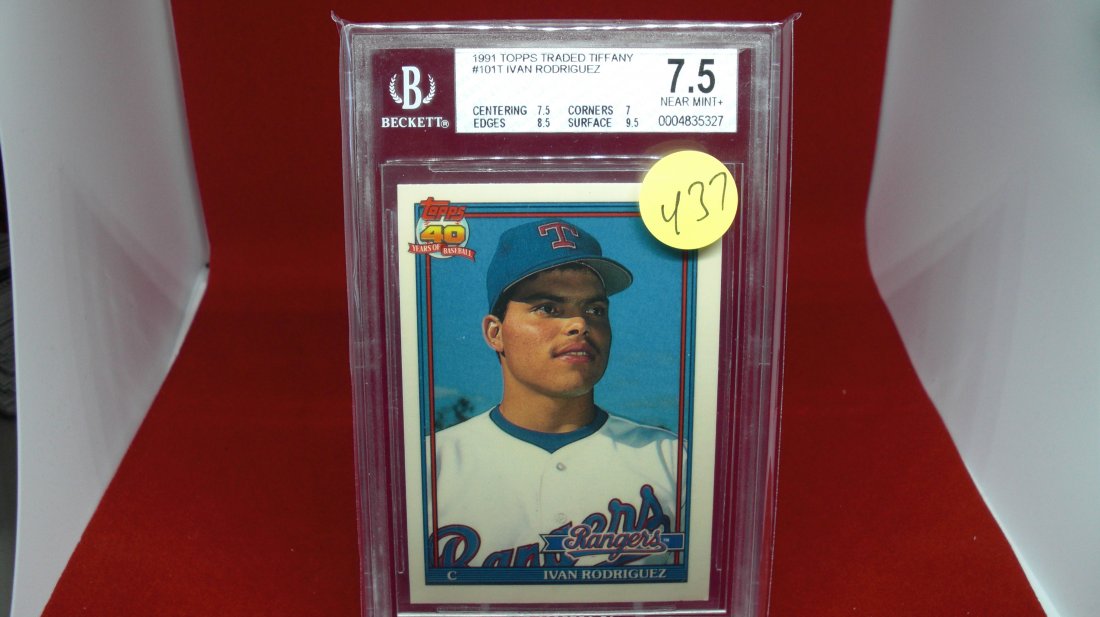 beckett graded 1991 ivan rodriguez mint 7.5 (1 of 1)